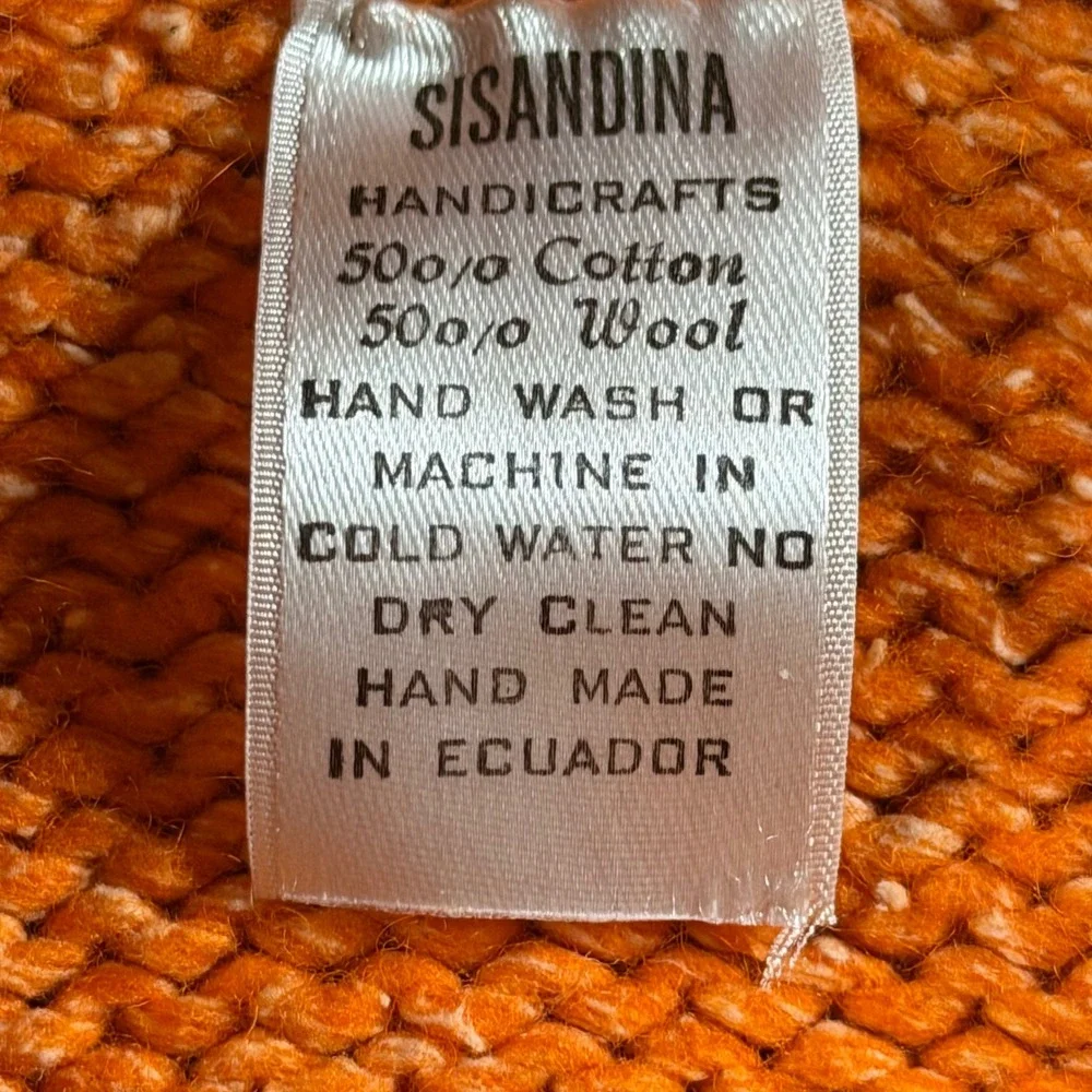 Sisandina Handicrafts M Wool Zip Pixie Cardigan Sweater Ecuador Hippie Festival